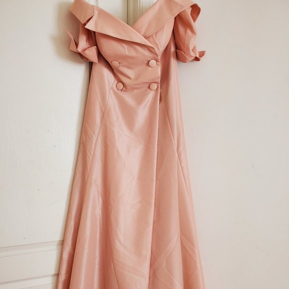 Sibel Yavuz Dresses & Skirts - Sibel Yavuz Pink Double-breasted Coat Formal Dress